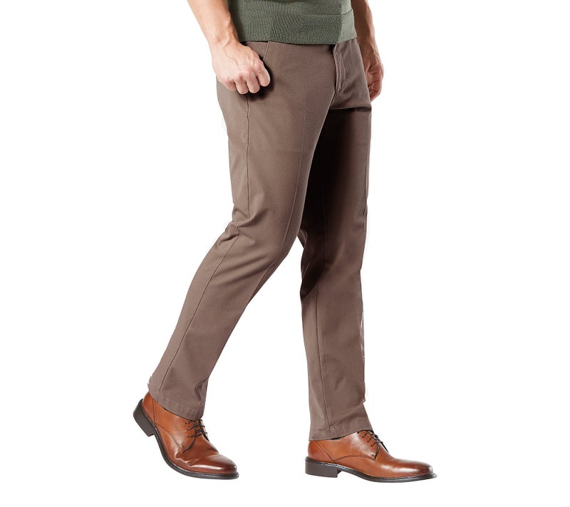 Dockers Men's Straight Fit Workday Khaki Smart 360 Flex Pants (Regular and Big & Tall), Dark Pebble, 36W x 32L - Image 4